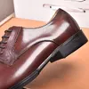 2023 MĘŻCZYZN FORMALNE SURET BUTY Dżentelmeni Nowy styl imprezę oryginalne skórzane buty męskie mody Oxfords Designer Designer Casual Mejczyczy rozmiar 38-45