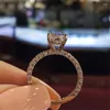 Wedding Rings 2023 Flash Diamond Round Princess Ring Crystal Fromswarovskis Fashion Women Engagement Huwelijk