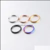 Nyckelringar 2x30mm Rainbow Round Circle Gold Sier Color Keychains Metal Chain Ring Split unisex Keyring KeyFob Holder Accessories DIY DH4QP