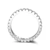 Cluster ringen diamant voor vrouwen/man 14k witgouden kantoor eenvoudige fijne sieraden bruiloftspaar beloven liefde duurt voor altijd