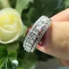 Anéis de casamento Blilliant Women Finger Bands Acessórios com zircônia cúbica Delicate Girls Party Fashion Jewelry