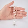 Brin 30 pièces baptême acrylique chapelet perles Mini chapelets ange avec des sacs en Organza pour les faveurs de la première Communion