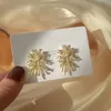 Orecchini pendenti Lampadario Design 14k Oro reale Cubic Zirconia Fuochi d'artificio scintillanti Bellissimo temperamento Accessori da donna Gioielli