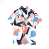 1 Casablanc-S 22SS Designer-Shirts Masao San Print Herren Casual Hemd Damenlose Seidenhemd Kurzärmel Luxus T-Shirt Hochwertige Teesq58