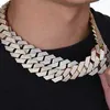 Collana Hip Hop con catena a maglia cubana con diamanti Moissanite Vvs in argento sterling S925 con larghezza 15mm 18mm