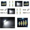 Żarówki samochodowe 100pcs Canbus Festoon 31 mm C5W LED 36 mm 41 mm 3014 18LED 27LED 30LED 33LED LIGE WEWEMNIOR LAMPE BB Panel sufitowy 12V Drop de Dhliw