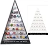 장식 인형 36 PCS/SET Natural Healing Crystals Mineral Spelecens Irregular Rumbled Stones Rock Collect Box