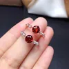 Cluster Rings 2023 Garnet Ring Red Color For Women Jewelry Real 925 Silver Date Gift Natural Gem Big Sale