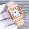 ساعة نسائية كاملة من الفولاذ المقاوم للصدأ حزام مربع الأزياء مطابقة Wristwatch Montre de Luxe Lady Aaa Quartz Watch
