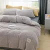 Sängkläder sätter 25 hemtextiler vinter mjuk varm lamm kashmir täcke täcke fast fleece säng