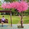 Декоративные цветы искусственное персиковое дерево Большой имитация вишня на открытом воздухе желание свадебного эль -рождественского дома украшение сада