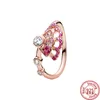 925 argent femmes Fit Pandora bague originale coeur couronne mode anneaux fleur infinie étincelant Zircon princesse coeur doigt