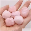 Pierre 2030Mm Reiki pierres naturelles polies Irregar polissage Quartz Rose oeil de tigre Yoga perle d'énergie pour la décoration de guérison des chakras Dr Dhier