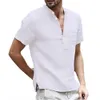 Herren T-Shirts Neue Herrenbekleidung Herren T-Shirt Sommer Herren Kurzarm T-Shirt Baumwolle und Leinen Led Casual Male Atmungsaktiv S-3XL Streetwear G230303