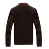 Vestes pour hommes Veste pour hommes Manches longues Manteau super doux Boutons de couleur contrastée Vêtements d'extérieur