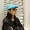 Beretas Japón Vintage Cana delantero para femenino para femenina de primavera y verano Capitán Web Celebrity Boina coreana versátil