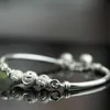 Charm Bracelets Lucky Bead Bracelet Silver Plated Good Luck Beads Bells For Women & Bangles Jewelry Charms CF46