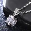 Pendentif Colliers Huitan De Luxe Solitaire Bande De Mariage Collier Cristal Rond Cubique Zircone Éblouissant De Haute Qualité Femmes Déclaration Bijoux