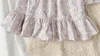 Vestidos de chicas Vestidos para niñas 2023 Producto de otoño de primavera Pastoral Floral Corea Corea Moda Manga de burbujas Princesa Ropa de princesa