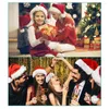 Christmas Decorations Santa Claus Caps Hat With Plush Trim Comfortable For Party Costume FO Sale