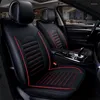 Fundas de asiento de coche 9PCS Automóviles de lujo universales Funda de cuero usable 5 Asientos Accesorios interiores