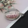 Charms Beautiful Clear Glass Wrapped Natural Gravel Oval Pendant 32x45mm For DIY Gift Making Necklace Earrings Ornament Accessories