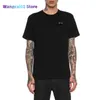 Camisetas masculinas tocam homens de camiseta curta de camiseta curta Broidery Heart Algodão puro O-gola O verão de cor sólida cor de camiseta casual 0304H23