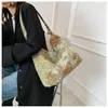 イブニングバッグシンプルなレトロバッグ女性ブランド大きなショルダートップハンドルトート財布とハンドバッグキャンバス旅行b075