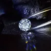 ماس فضفاض حقيقي 0.5 قيراط D اللون VVS1 أحجار كريمة مستديرة مويسانيتي الماس CVD مختبر للمجوهرات خاتم سوار صنع بالجملة