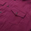 Bloups s Bloups Shirts facilidadehut plus size mulheres mulheres vintage linho de linho comprido fêmeas camisa casual tops botão de bolso blusas 5xl 230303