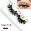 Falsos cílios 1 par 9D Faux Mink Messy Felfy Wispies Multilayers Soft Lashes Extension Reutilable Eye Makeup Tool