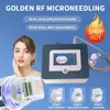 RF Equipment Gold Mirconeeding Slimming Machine Radio Frequency Face Lifting RF Acne System Microneedling Machine Lift Face Home Salon Use