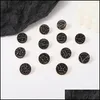 Acessórios de desenhos animados Black Round Clenge Constelação Símbolo Significado Broches Pinos de esmalte FashionJewelry Backpack Festiva DHBV3