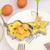 Äggverktyg rostfritt stål frukost omelett med handtag köksredskap älskar blomma bento mögel bakningsredskap omelett kök omelett diy mögel