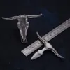 Latarki pochodnie kempingu Survival Cow Skuling Cutter Faux Taxidermy rzeźbia Texas Longhorn Dekoracja samochodu Pasek Pultant narzędzie 230303