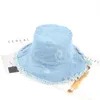 Wide Brim Hats Bucket Ember Retro Denim Solid Fishing Outer Space Sunset for Girls and Women 275 230303