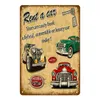 Vintage Hot Rod Art målning Tin Sign Garage Dekor Pin Up Lady Tin Poster Retro Wall Art Decoration Pub Bar House Vintage Iron Carft Car Wash Metall Signs Storlek 30x20cm W02