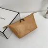 Cosmetic Bags Tyvek Bag Kraft Paper Storage Canvas Lined With Double Zipper Waterproof Makeup