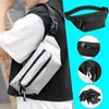 Buitenzakken waterdichte man rennen taille tas mode borst pack sport crossbody casual reizen mannelijke billen riem