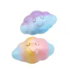 Visage souriant de dessins animés populaires, ciel étoilé, couleur, simulation de rebond lente PU, décompression et petits jouets de ventilation de nuages.