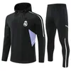 Soccer Tracksuits Set Men Football Kit Madrids 22/23 Spring and Summer New Three-Color Coat Hooded Pullover Cardigan Training Suit Jacking Jogging