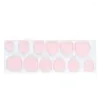 False Nails 24Pcs Press On Short With Jelly Glue Shiny White Artificial Fake Full Cover Finger Tips Manicure Tool