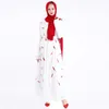 Etnische kleding Abaya Islamitische mode Ramadan Feather borduurgordel buiten Women Cardigan Robe moslim Arabische Dubai Hoge taille rok