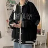 Kvinnors jackor American Retro Jacket Kvinnor Street Trend Velvet broderi sömmar baseball springautumn all-match coupleloosecoat