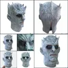 Maschere Maschere per feste Gioco di film Troni Night King Maschera Halloween Realistico Spaventoso Costume Cosplay Latex Adt Puntelli Zombie T200116 Drop Deliv