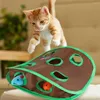 لعبة Cat Toys Mice Game Intelligence Toy مع 9 ثقوب صيد الماوس جرس قابلة للطي يحافظ على القطط النشطة للقطط النشطة التي تلعب النفق في الهواء الطلق في الهواء الطلق