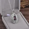 Pendant Necklaces Men's Punk Vintage Inlaid Red Zircon Double Necklace Rider Rock Party Jewelry Accessories