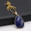 Подвесные ожерелья натуральное каменное ожерелье Объединенное неровное агаты для женщин, украшенный подарком, 23x34 мм