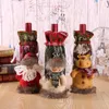 Decorazioni natalizie Anno 2023 Bottiglia di vino Sacchetti parapolvere Navidad Noel Decorazioni per la tavola da pranzo per la casa
