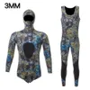 Mute Mute stagne Camouflage Manica lunga Fissione Con cappuccio 2 pezzi da 1 5 3MM Muta sommergibile in neoprene per uomo Mantieni caldo Immersione impermeabile 230303